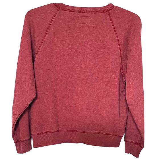 AMERICAN EAGLE LONG SLEEVE CREWNECK SWEATSHIRT, WOMENS, M, HEATHER CRANBERRY - Picture 5 of 11